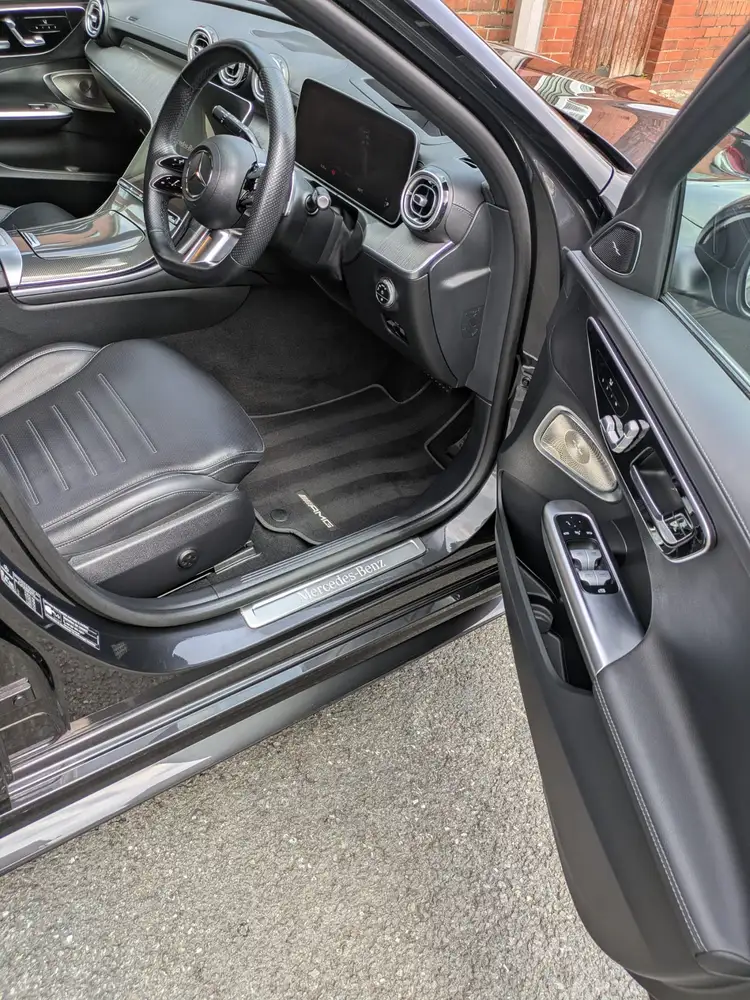 Water beads on ceramic coated car paint